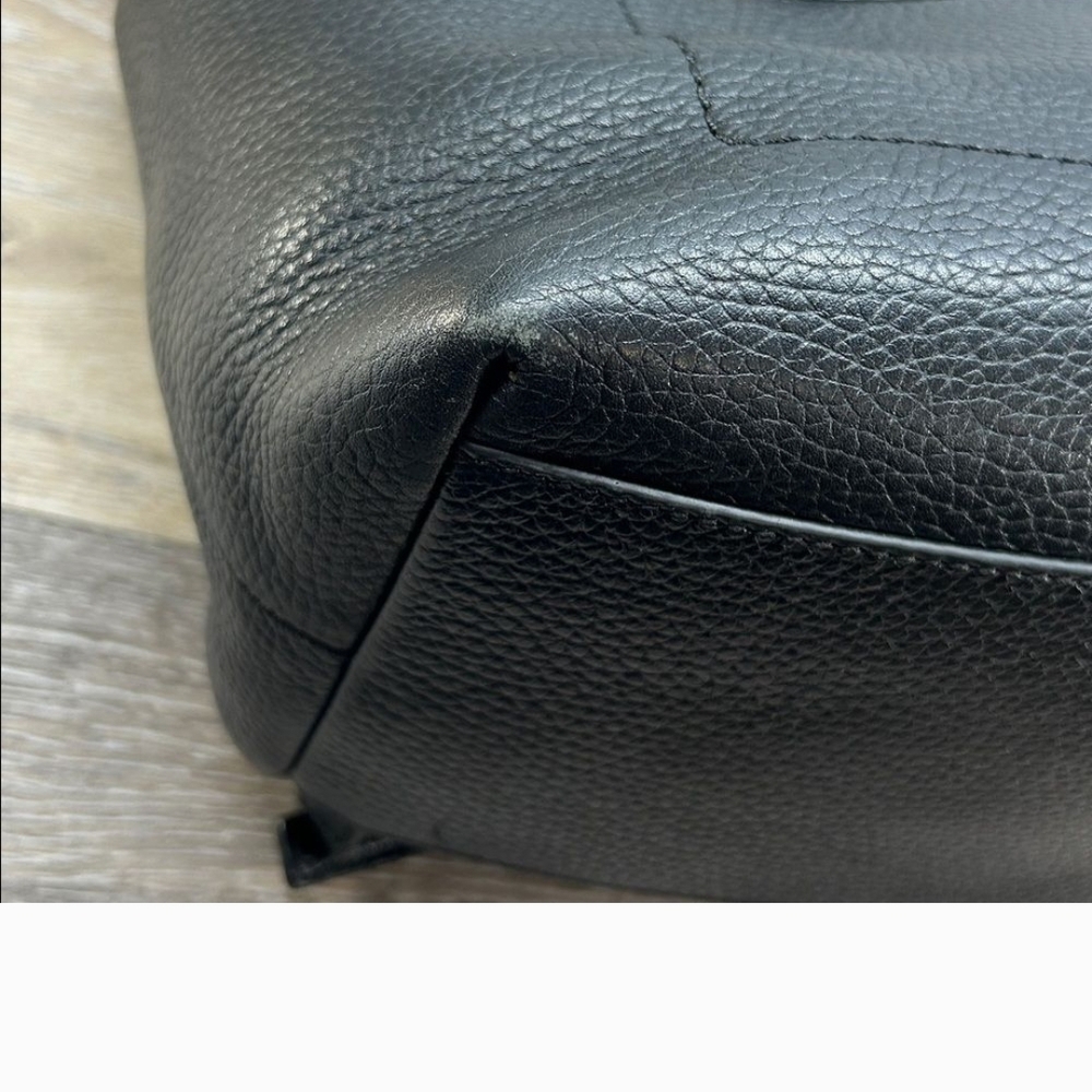 Kate Spade Black Leather Drawstring Backpack - Picture 10 of 13